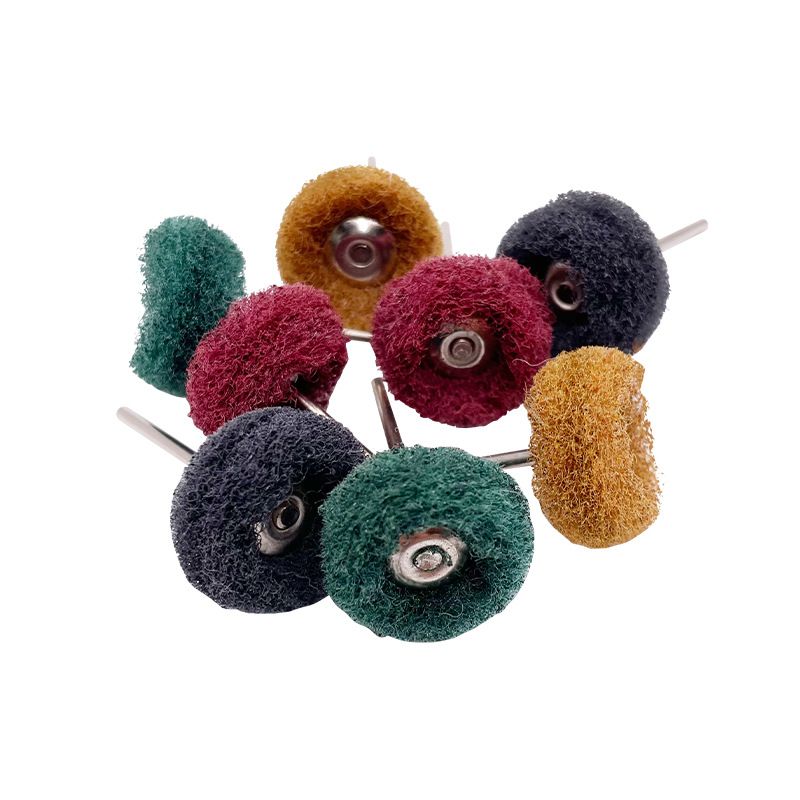 量大優(yōu)惠廠家批發(fā)尼龍迷你拋光刷  打磨機(jī)T型纖維輪  百潔布拋光
